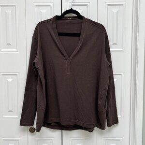 Lululemon Brown Long Sleeve Oversized Shirt Size 10